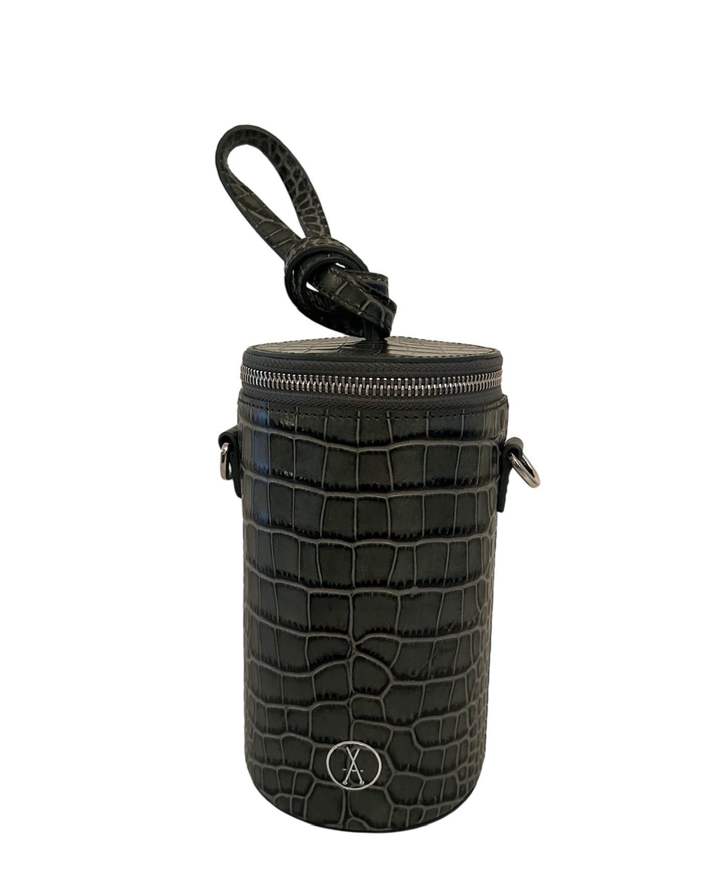 Fex bag
— embossed leather —
— green —